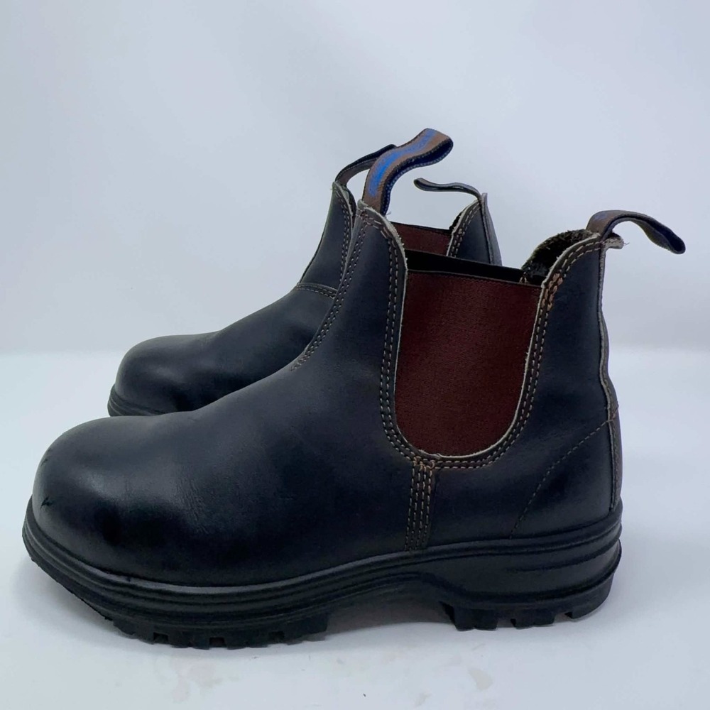 Blundstone 990 Steel Toe EH Chelsea Work Boots Men's US 9 Brown CSA ASTM Pull On